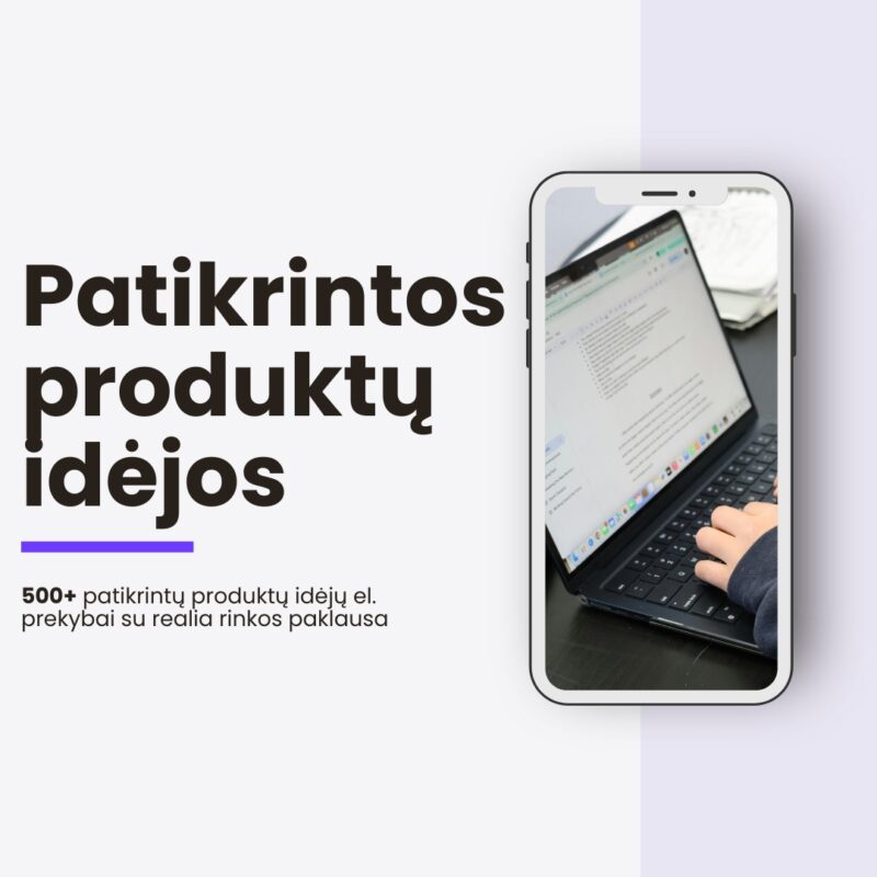 500 patikrintų produktų idėjų el. prekybai