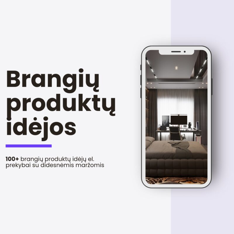 Brangių produktų idėjos el. prekybai
