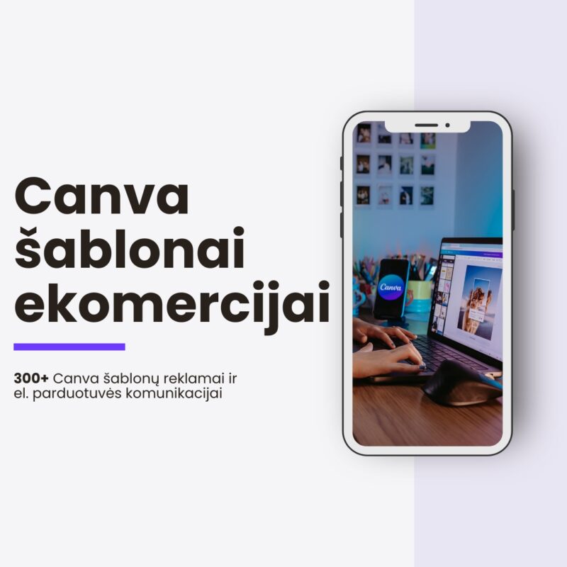 Canva dizaino šablonai el. parduotuvei