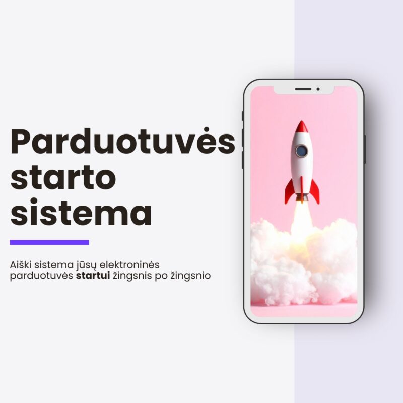 Elektroninės parduotuvės starto sistema