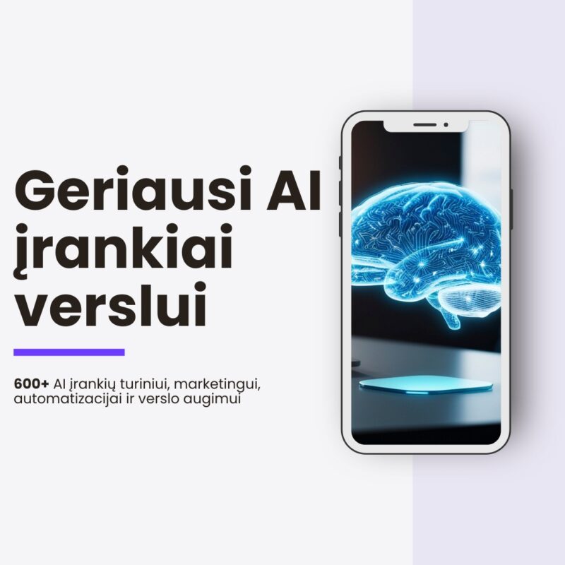 Geriausių AI įrankių verslui sąrašas