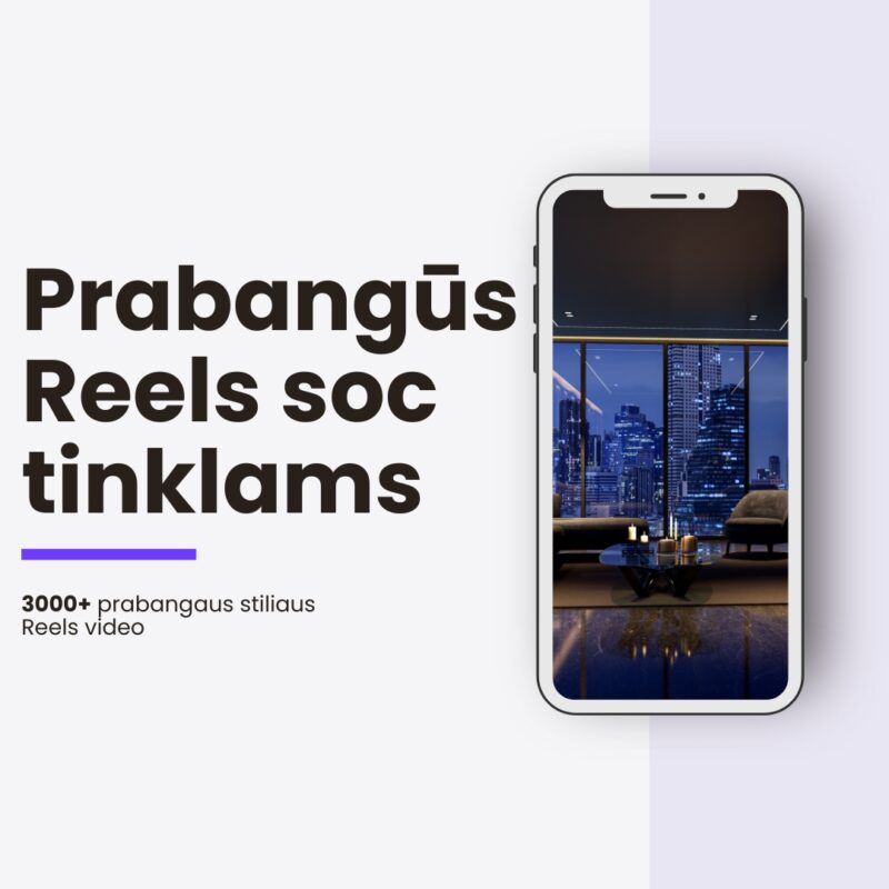 Prabangių Reels rinkinys socialiniams tinklams